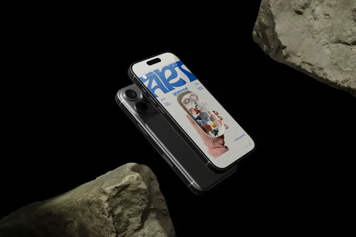 智能手机17 Pro样机PSD模板