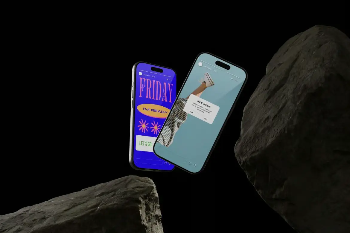 智能手机17 Pro样机PSD模板