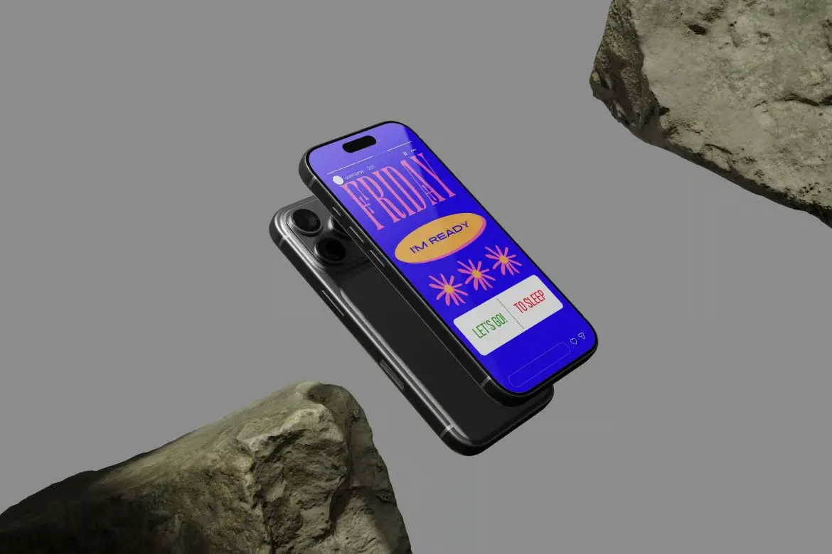 智能手机17 Pro样机PSD模板