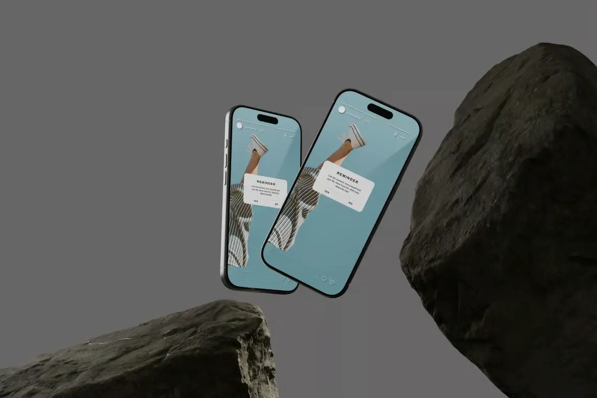 智能手机17 Pro样机PSD模板