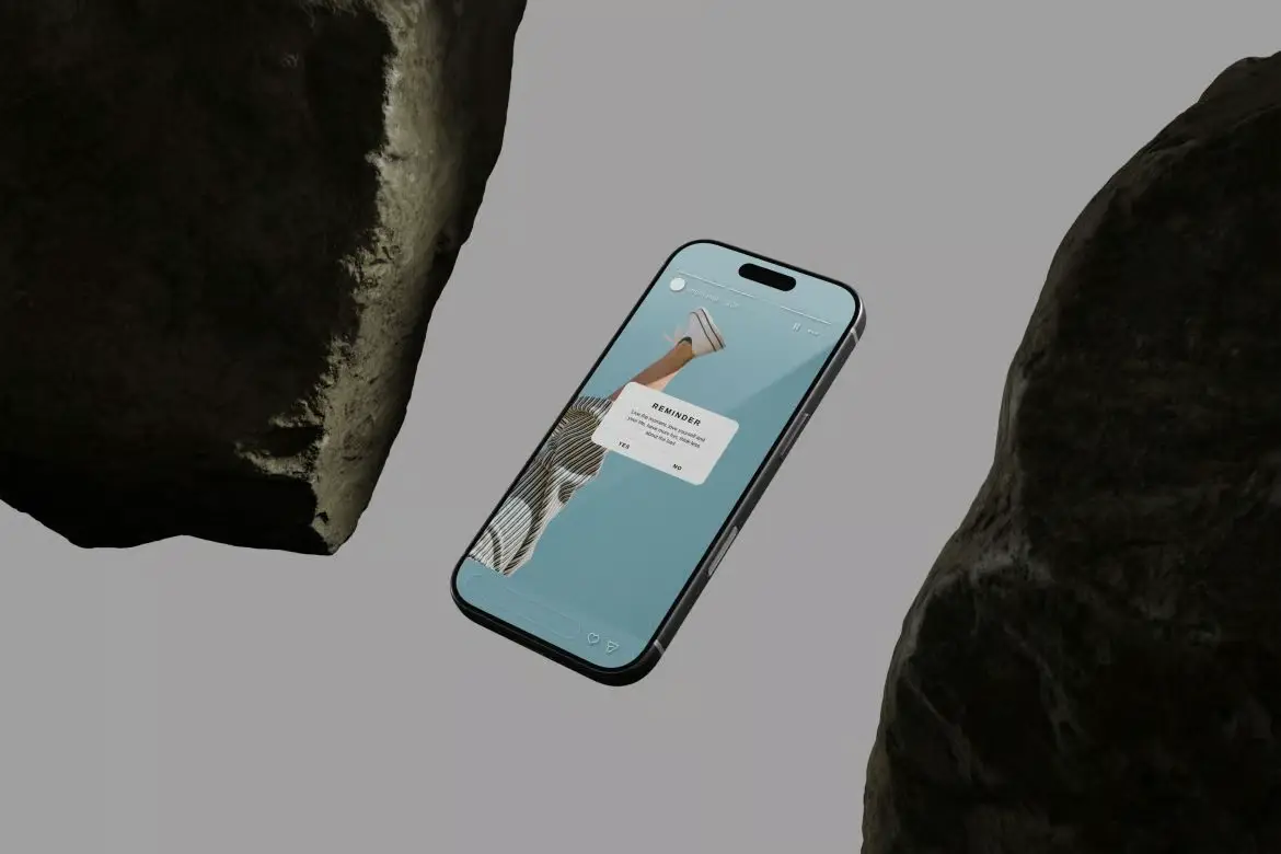 智能手机17 Pro样机PSD模板