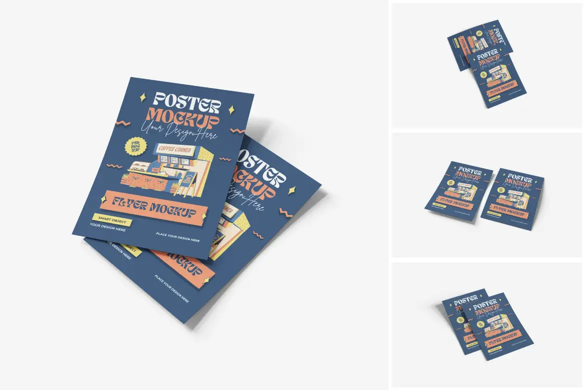 4套高质量传单样机PSD模版