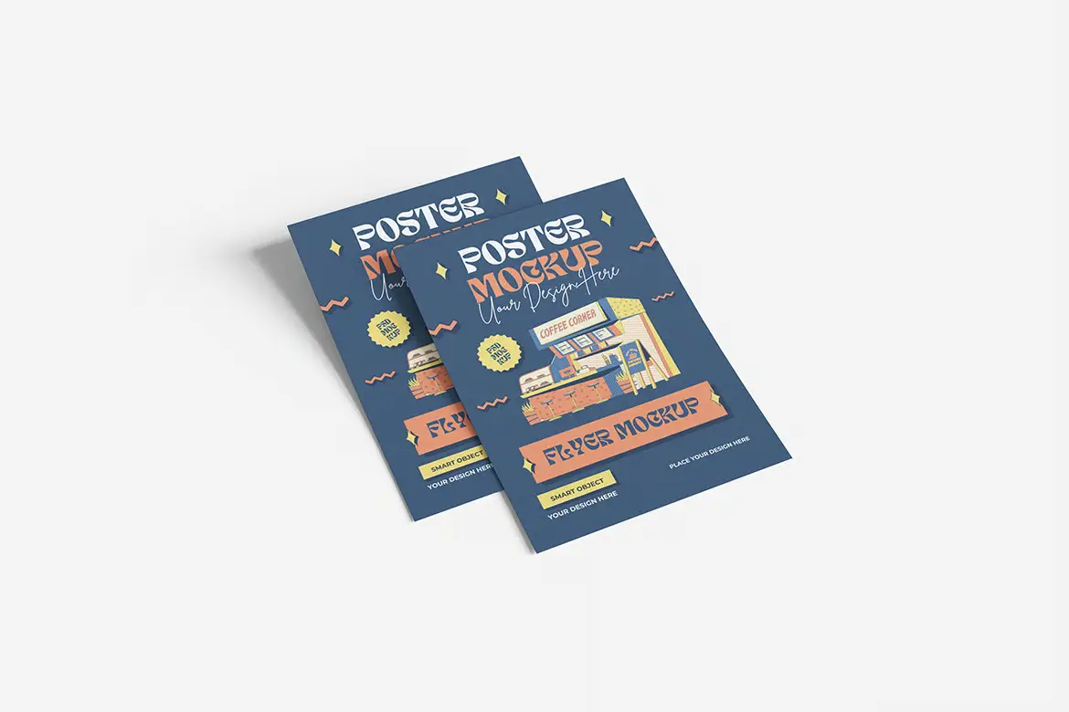 %title插图%num 4套高质量传单样机PSD模版