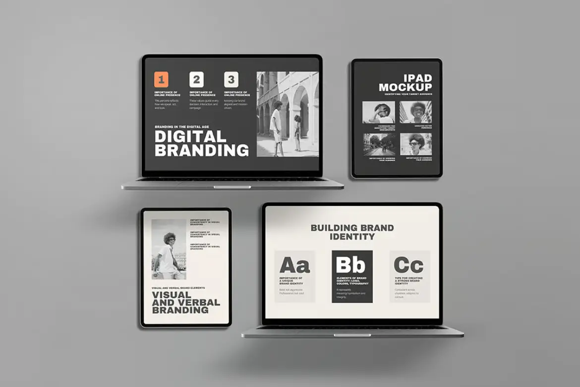 5套Macbook+iPad组合样机PSD模版