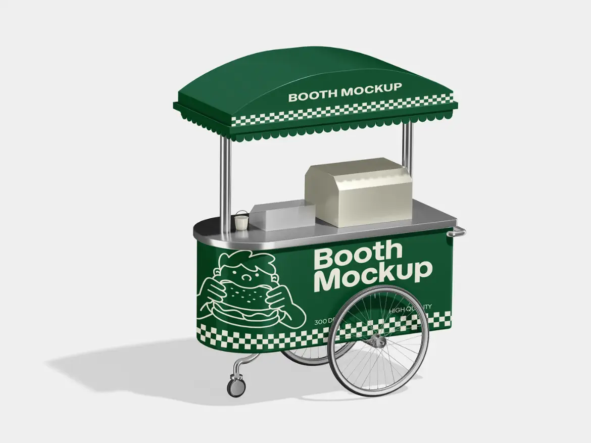 3套高分辨率展览展台模型PSD样机