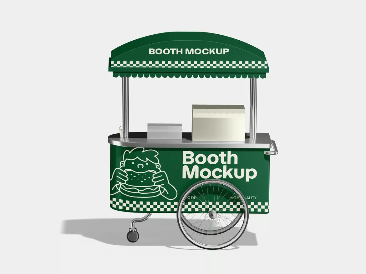 3套高分辨率展览展台模型PSD样机