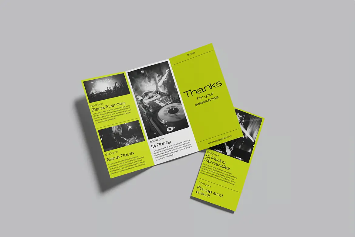 6套三折宣传册PSD样机模版