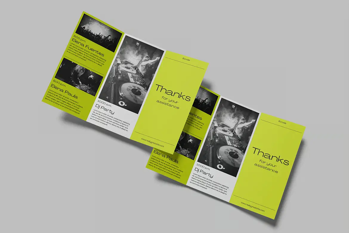 6套三折宣传册PSD样机模版