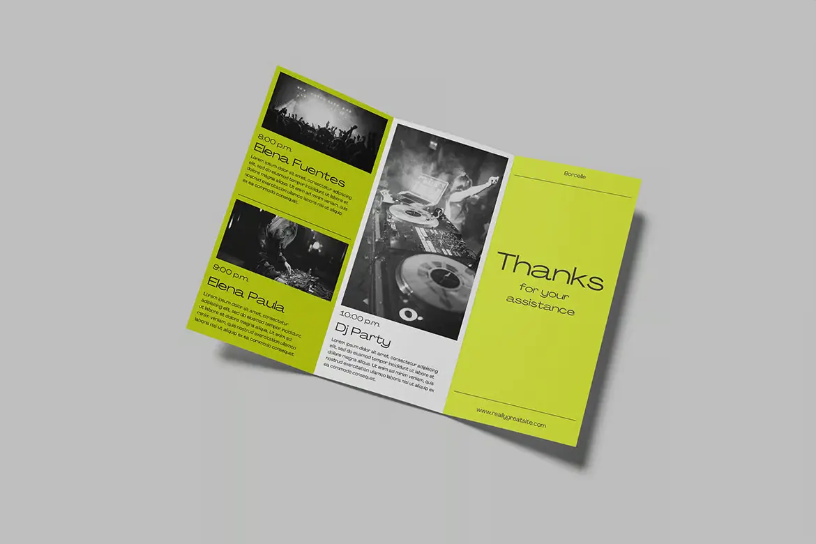 6套三折宣传册PSD样机模版