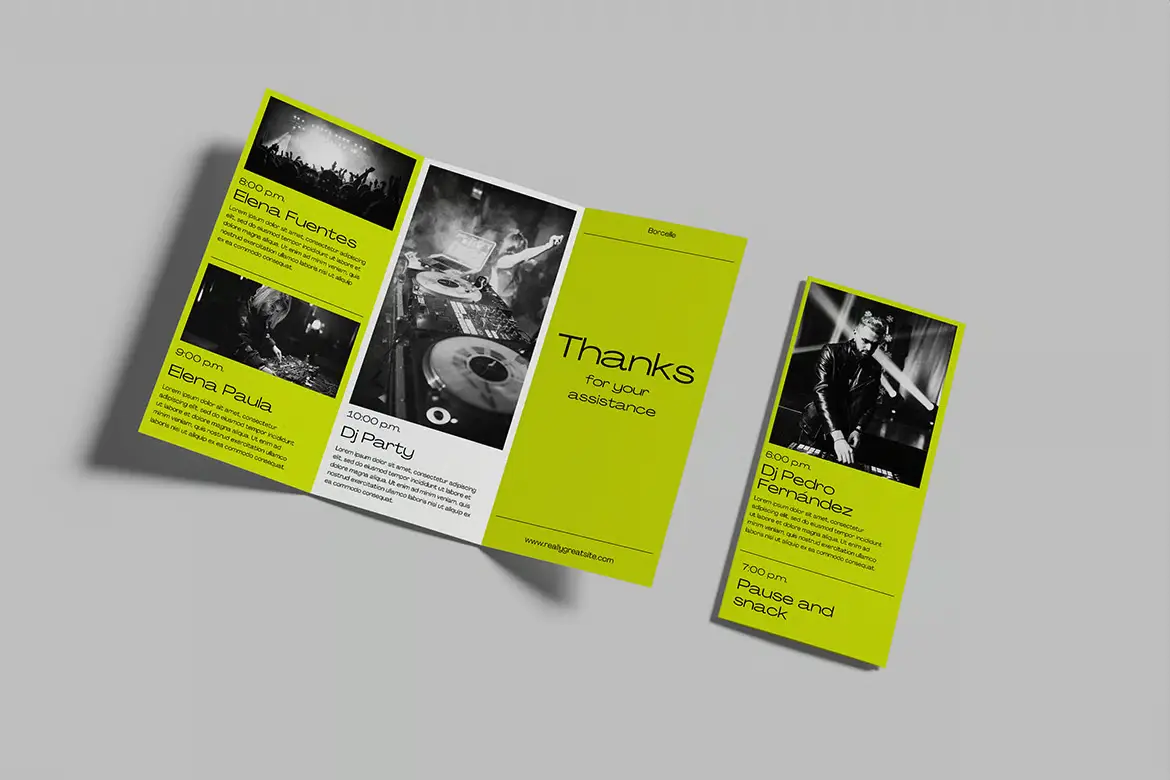 6套三折宣传册PSD样机模版