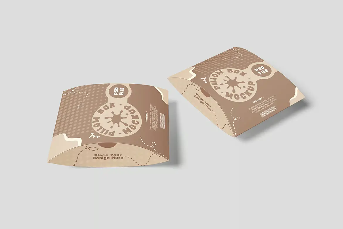 4套枕头盒模型PSD样机