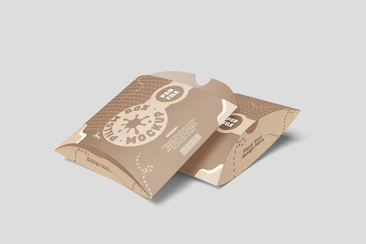 4套枕头盒模型PSD样机