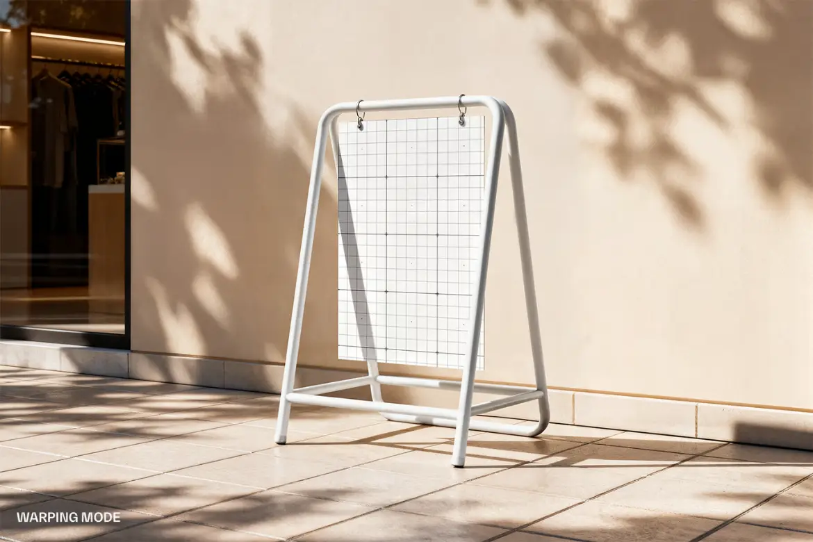 5套金属A型框架招牌模型PSD样机