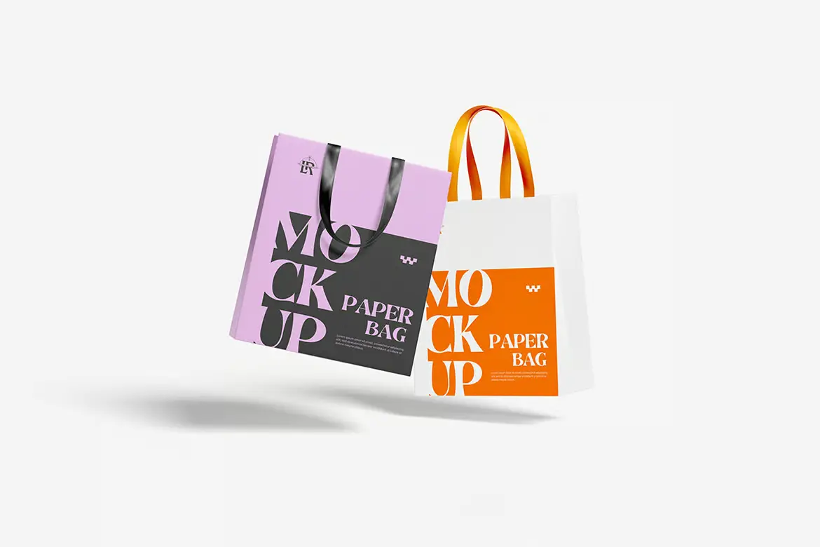 4套高分辨率纸袋模型PSD样机