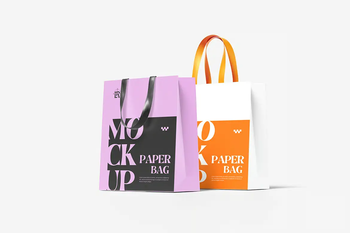 4套高分辨率纸袋模型PSD样机