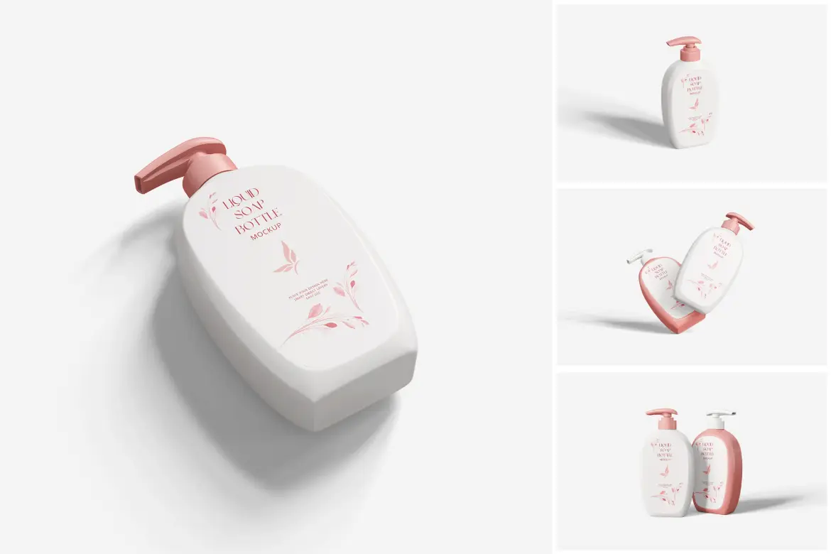 4套肥皂瓶模型PSD样机