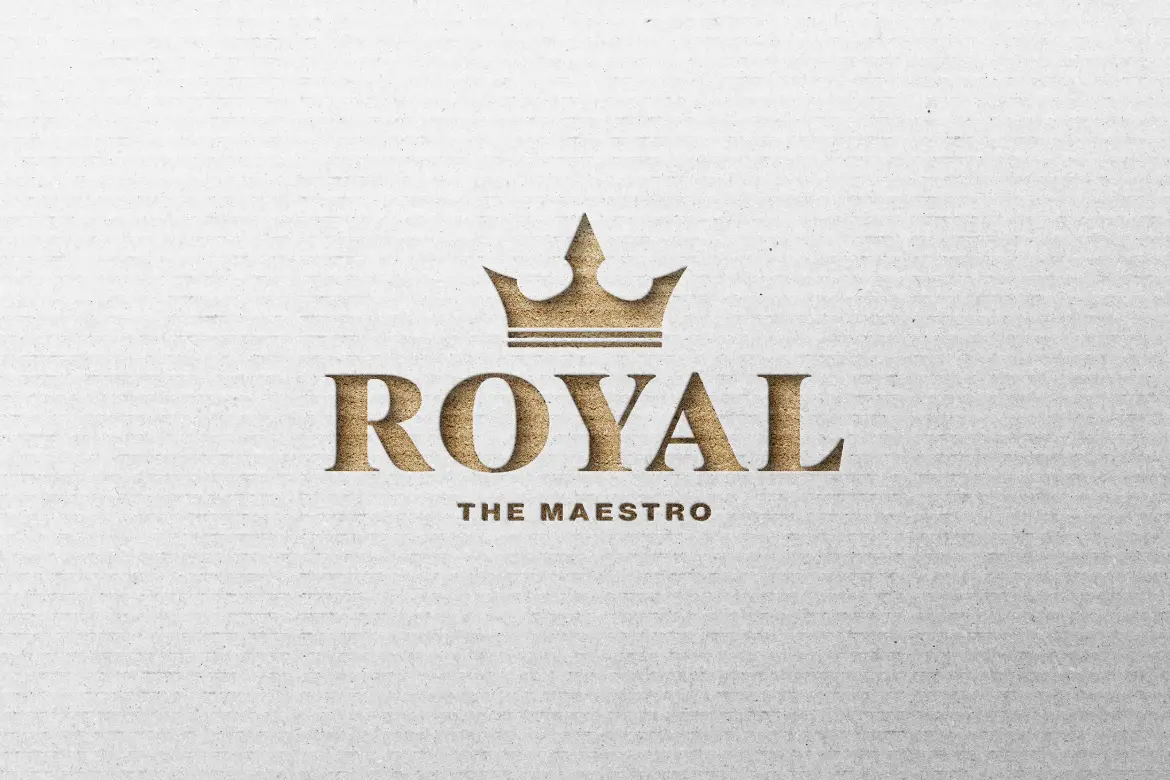 2套高端金色标志模型PSD样机