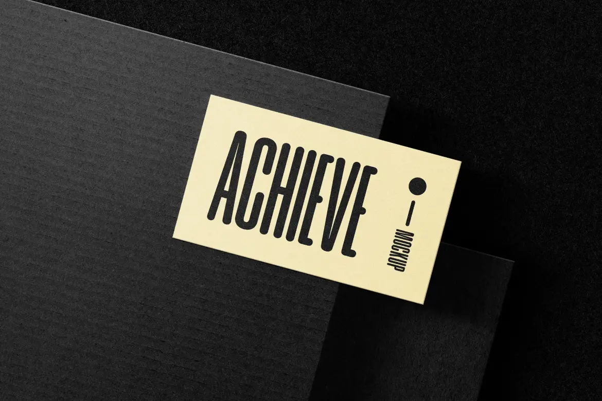 双层纸质品牌名片模型PSD样机