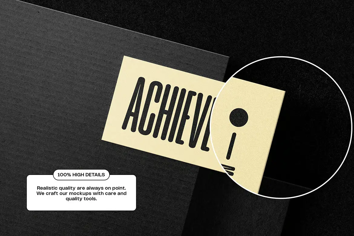 双层纸质品牌名片模型PSD样机