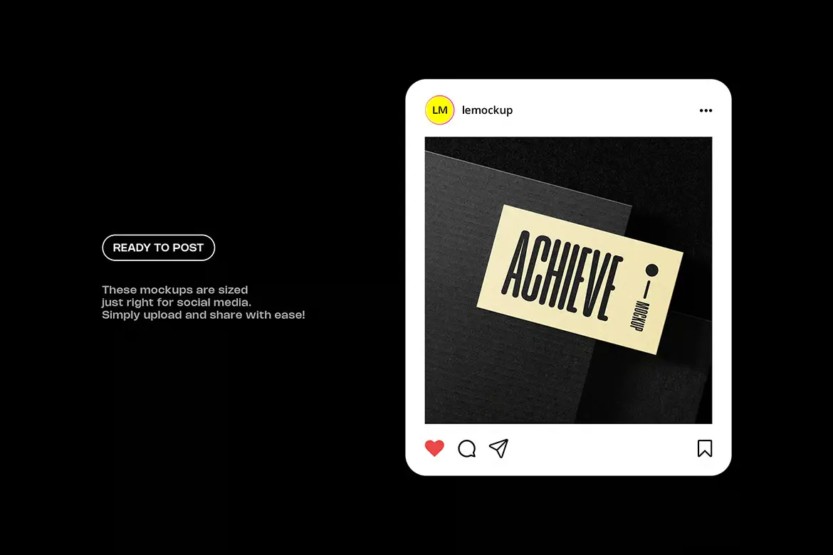 双层纸质品牌名片模型PSD样机