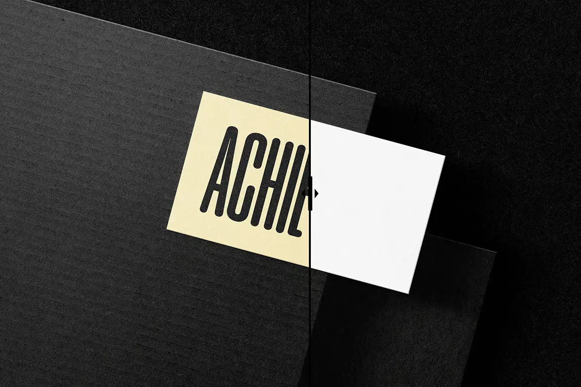 双层纸质品牌名片模型PSD样机