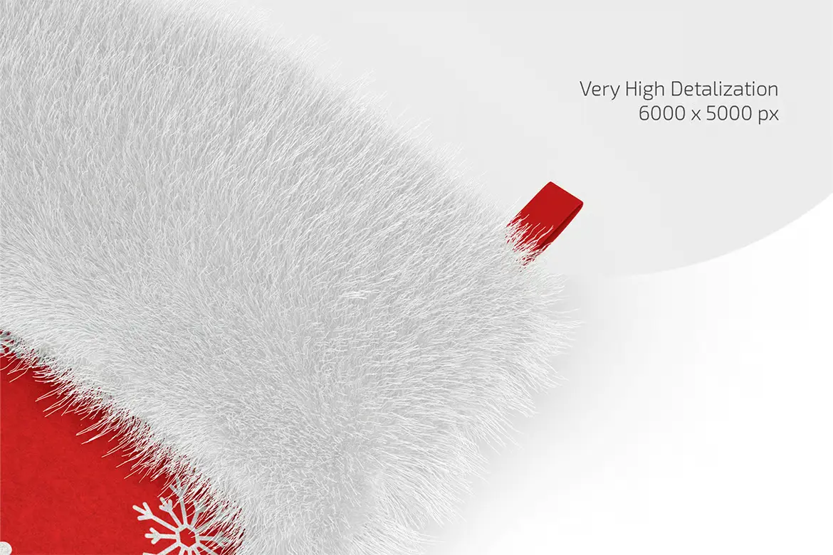 %title插图%num 2套高分辨率圣诞袜子模型PSD样机