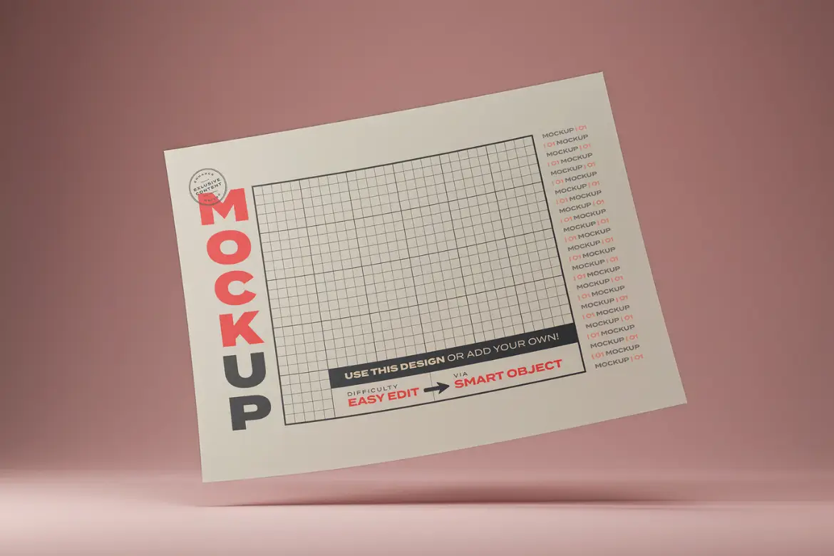 5套横版竖版页面画册样机PSD模版