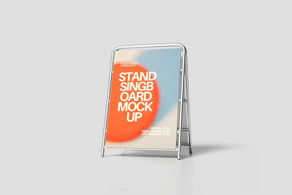 4套高分辨率商业招牌模型PSD样机