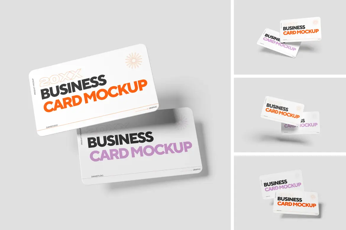 4套高分辨率名片模型PSD样机