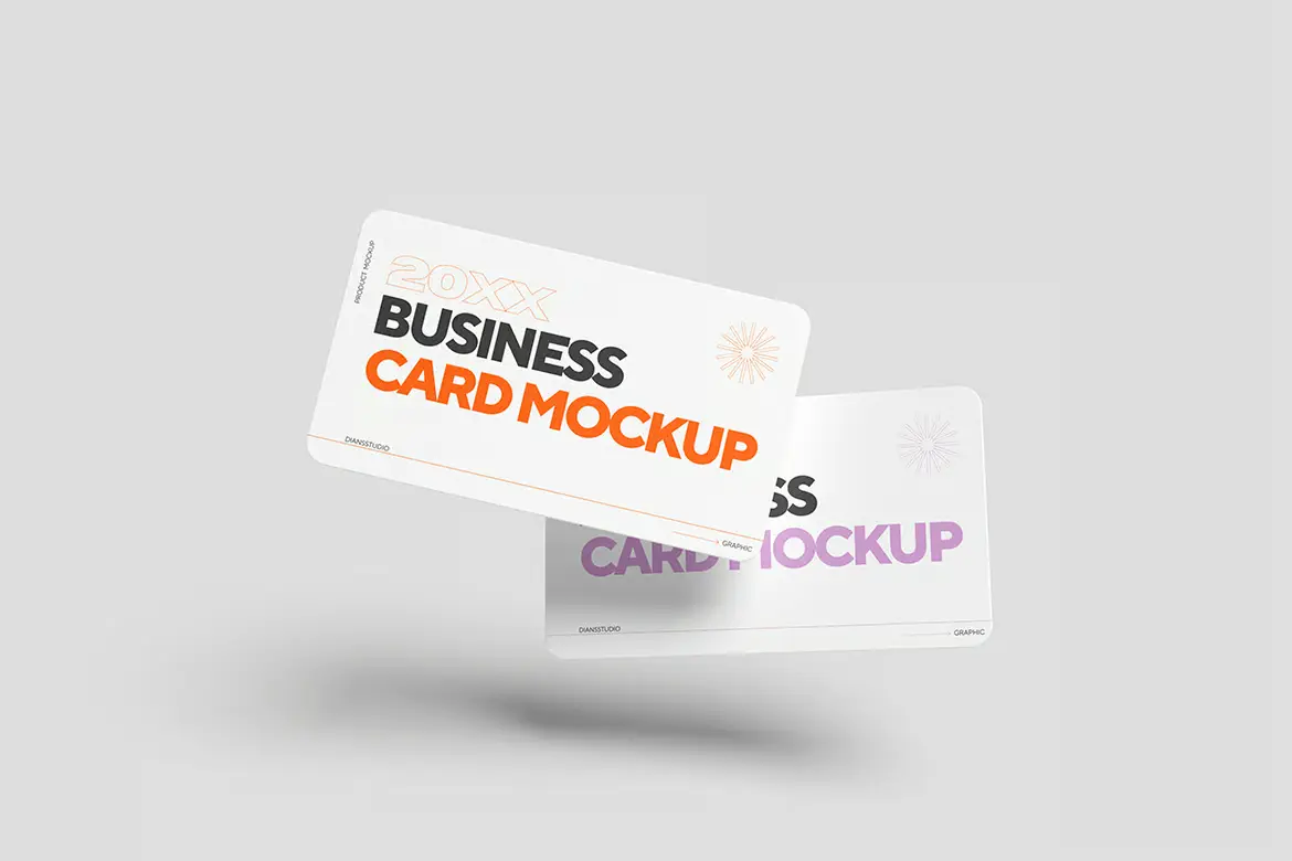 4套高分辨率名片模型PSD样机