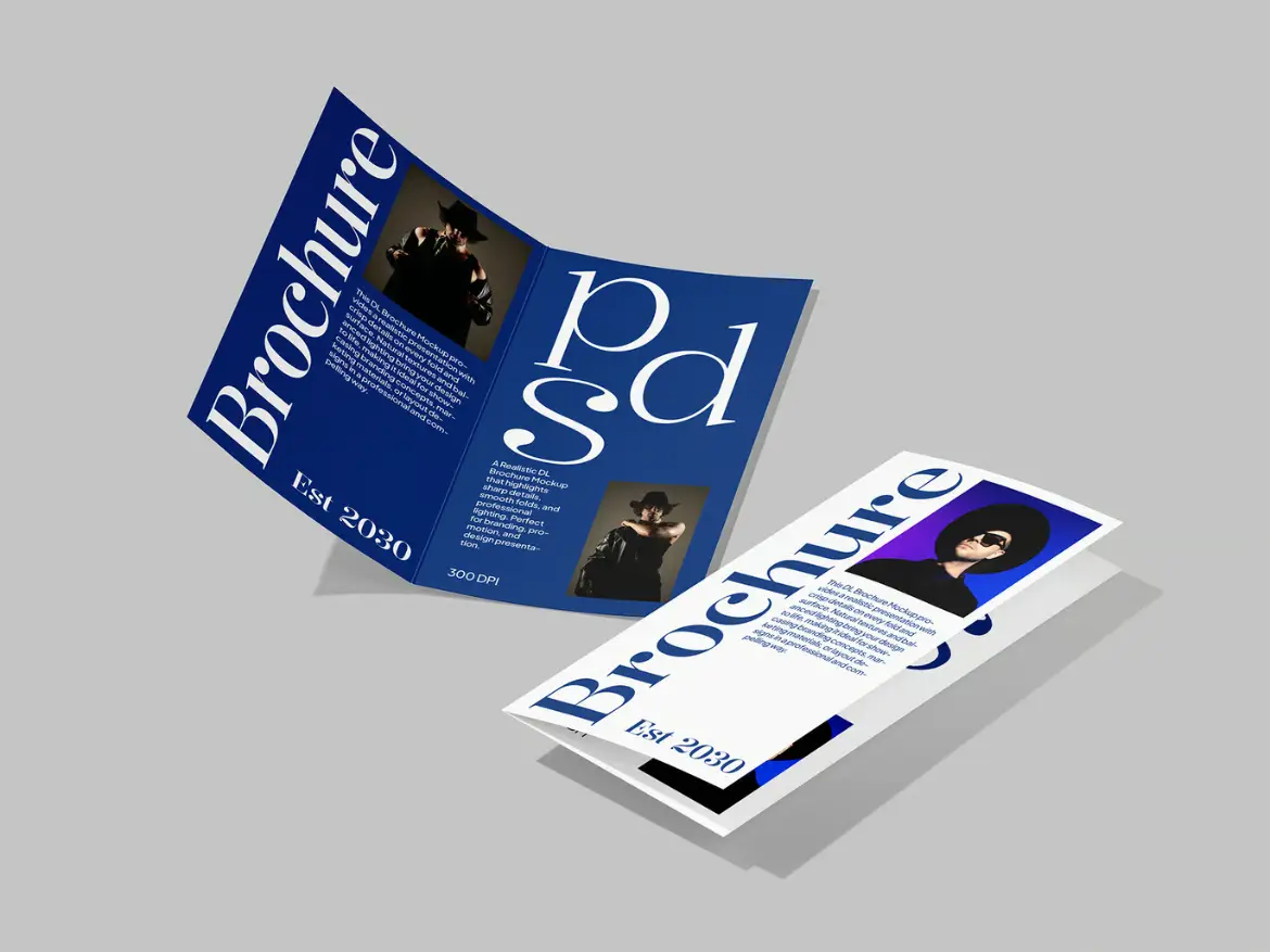 3套DL尺寸宣传册模型PSD样机