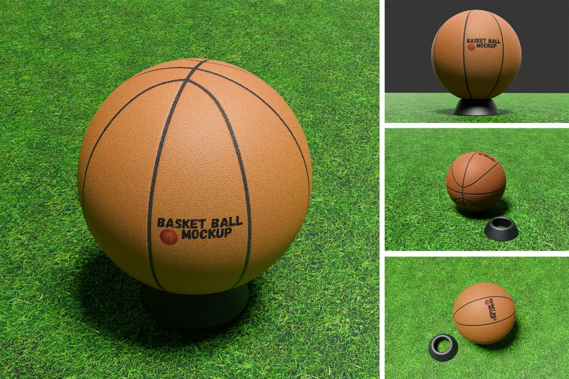 4套高分辨率篮球模型PSD样机