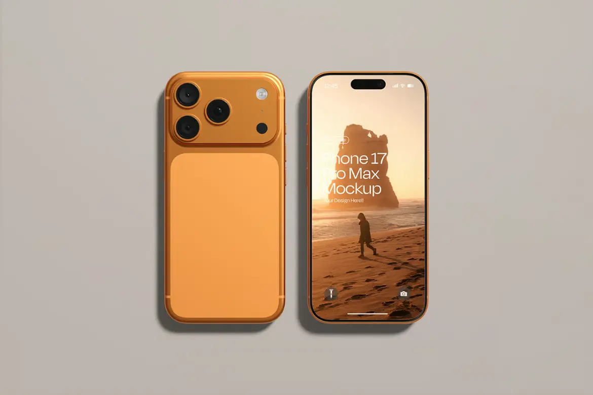%title插图%num 5套iPhone17ProMax模型PSD样机