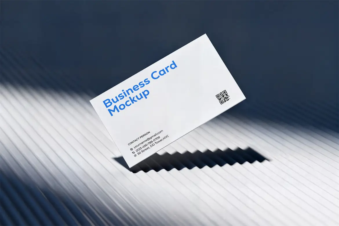 8套极简背景高分辨率名片模型PSD样机