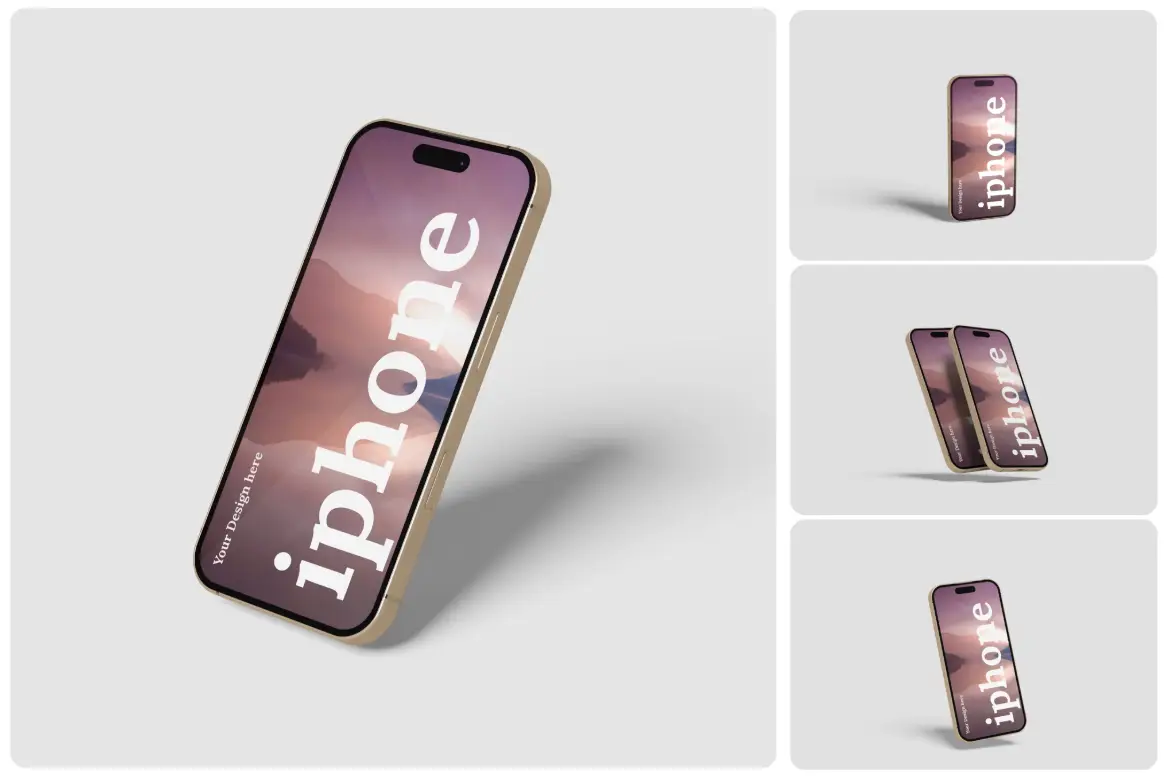 4套高分辨率iPhone模型PSD样机