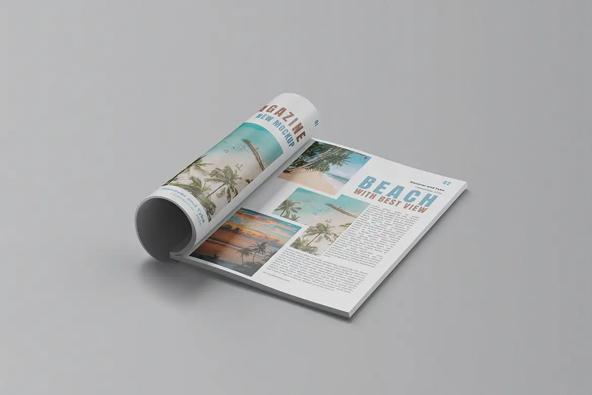 4套高分辨率杂志模型PSD样机