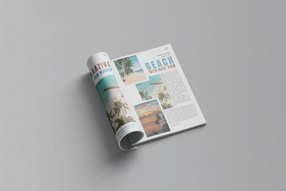 4套高分辨率杂志模型PSD样机