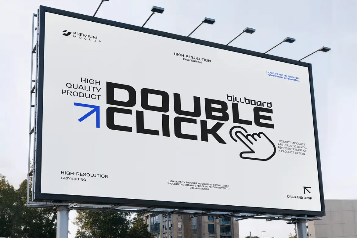 5套街头广告牌横幅海报模型PSD样机