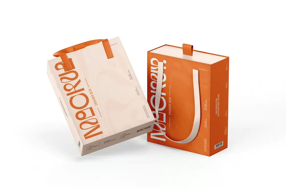 带手柄抽屉首饰盒模型PSD样机