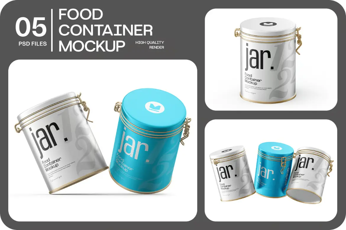 带锁盖锡罐模型PSD样机