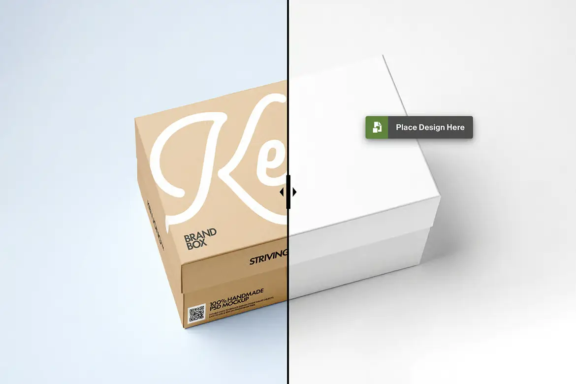 简洁现代品牌盒子模型PSD样机