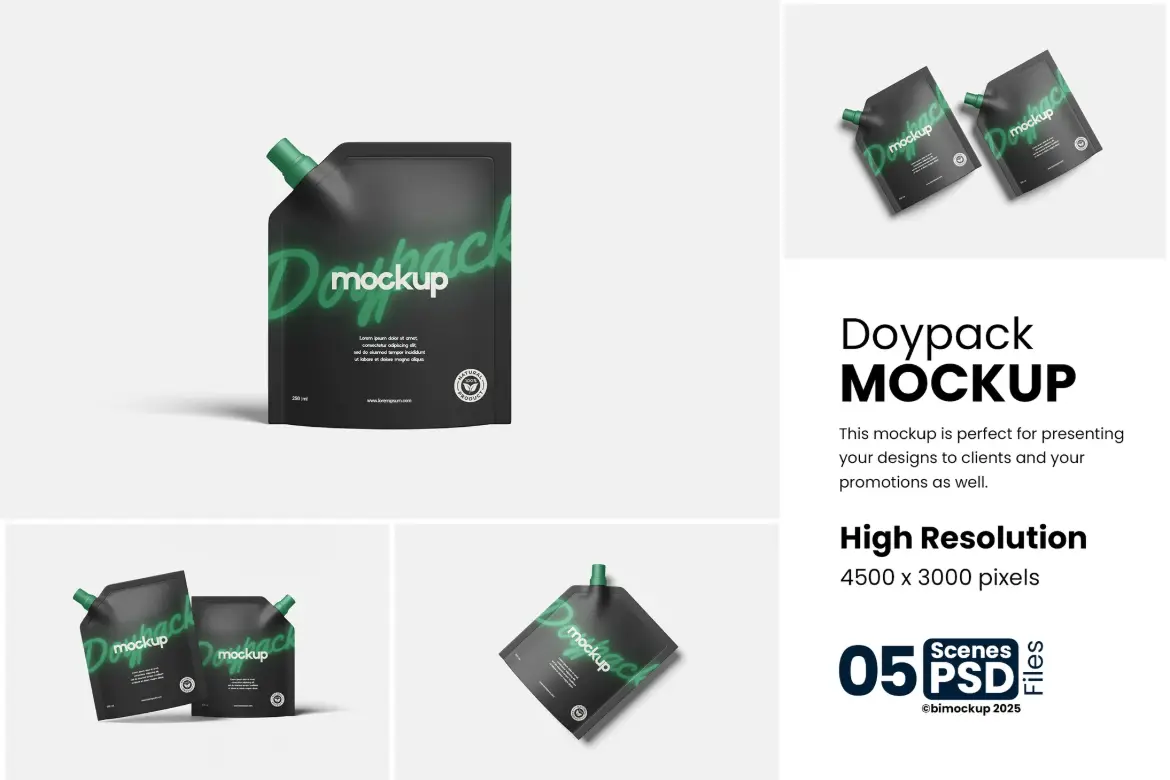 5套食品自立袋PSD样机