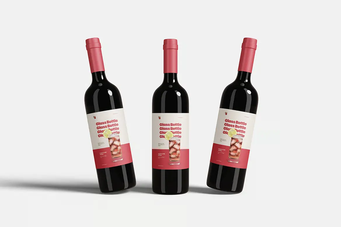 %title插图%num 5套玻璃瓶3D模型PSD样机