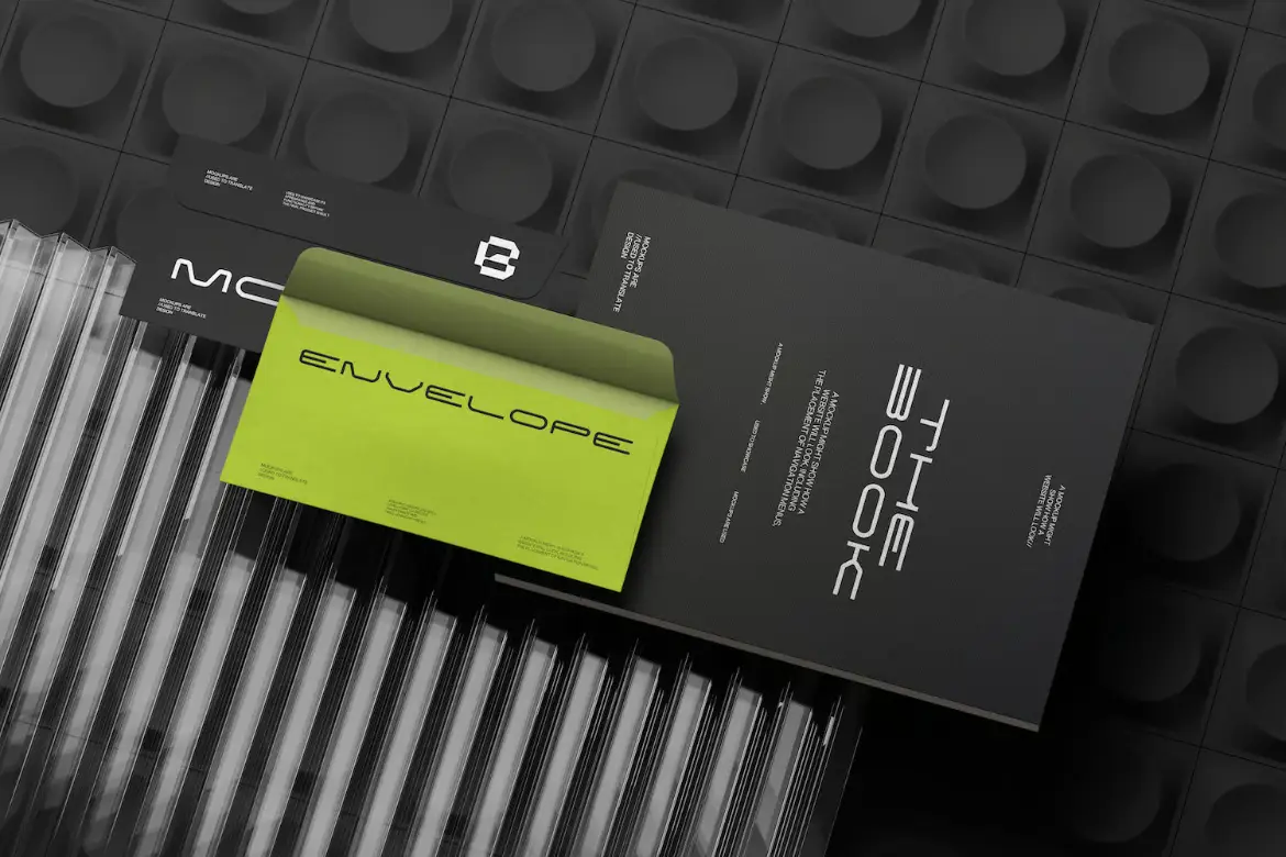 信封与书籍品牌模型PSD样机