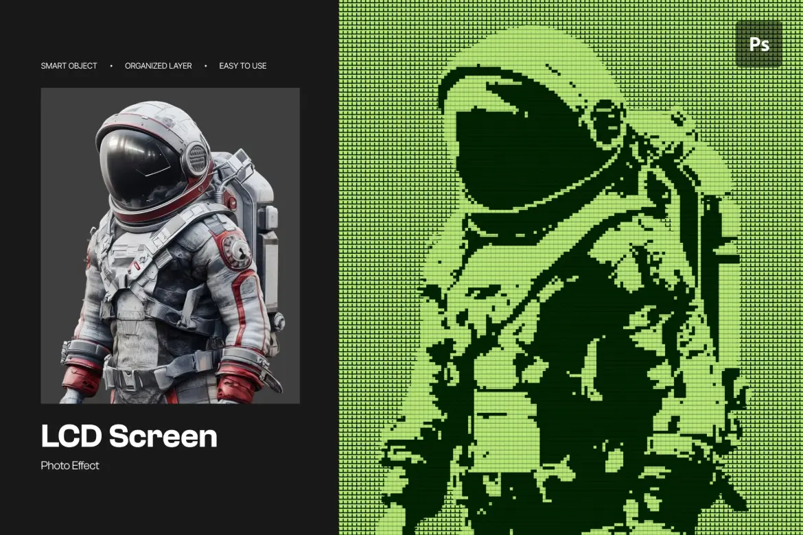 液晶屏幕照片效果PSD模板