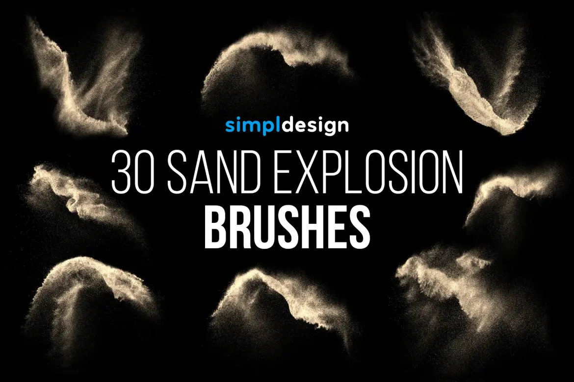 30款高分辨率沙爆沙尘爆炸Photoshop画笔