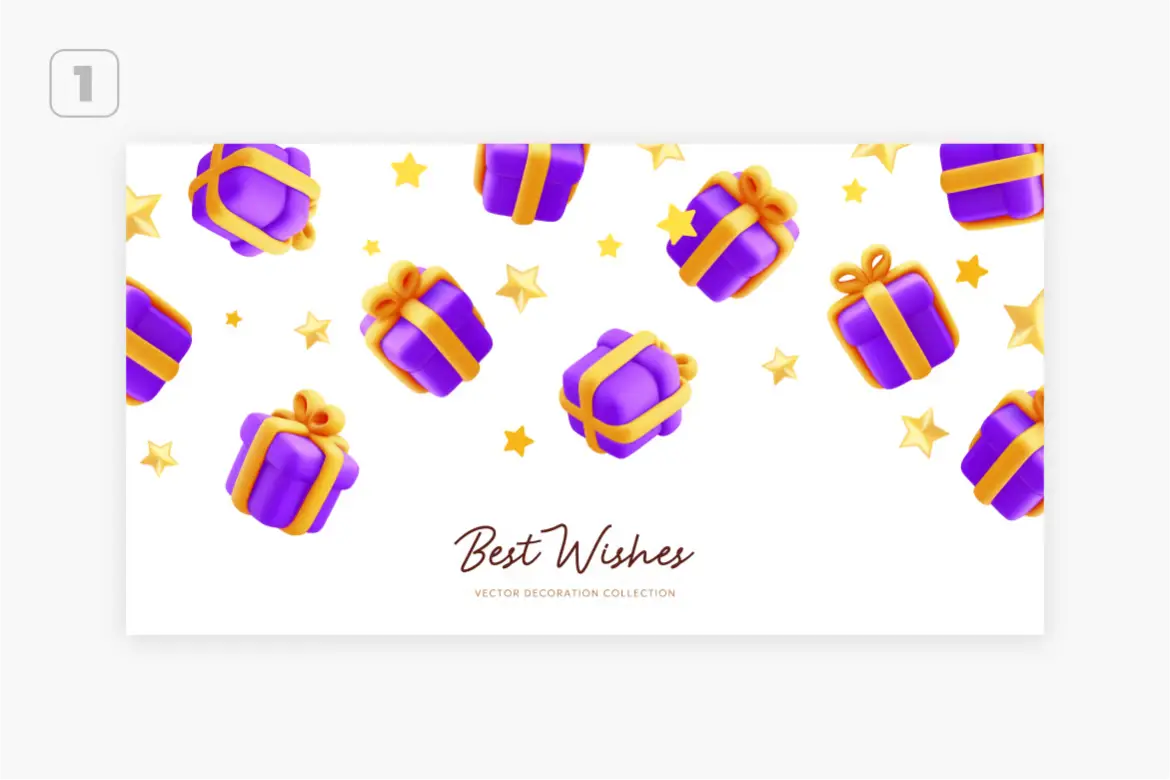 5套卡通礼盒矢量插图素材 EPS/JPG格式