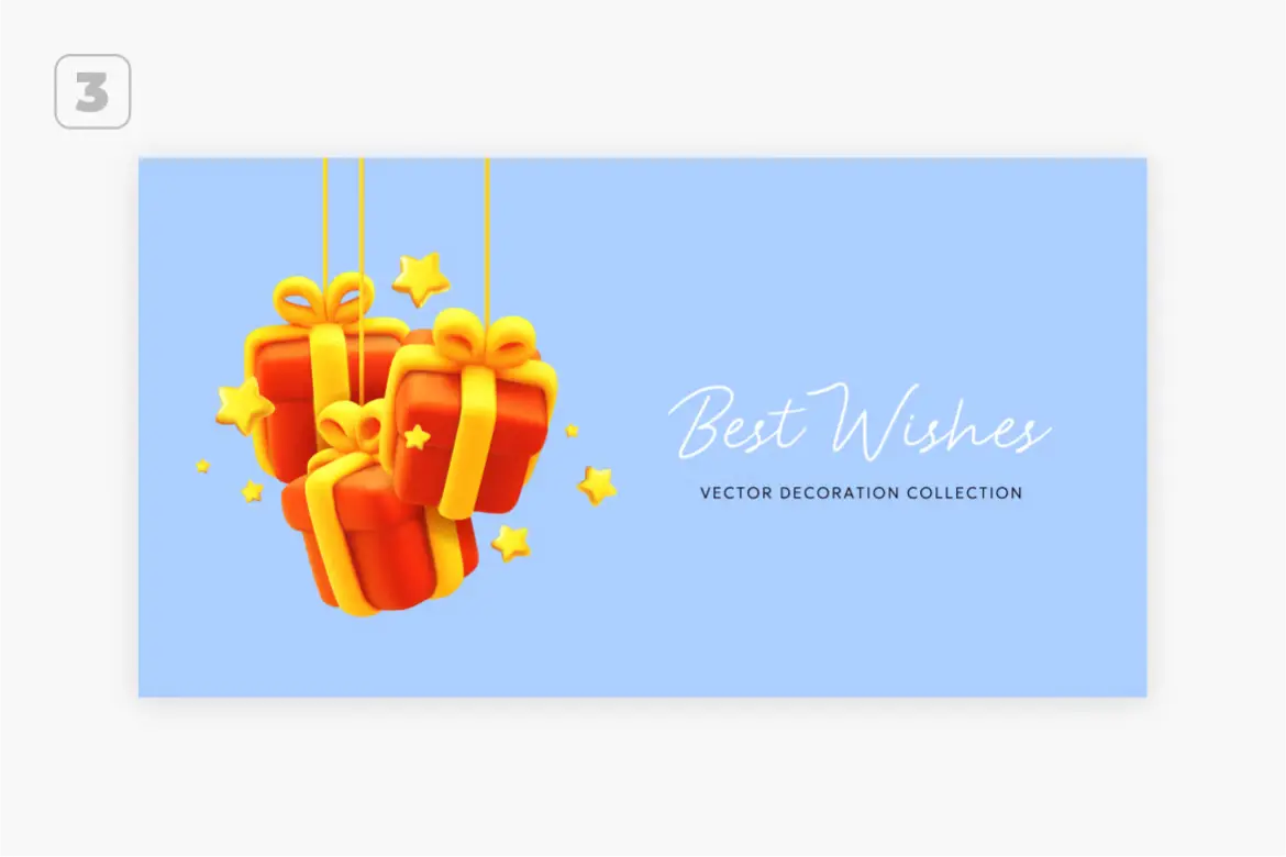 5套卡通礼盒矢量插图素材 EPS/JPG格式