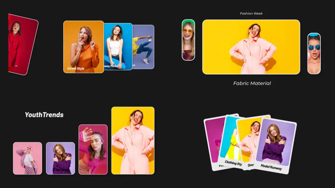 多场景轮播展示套件AE模板