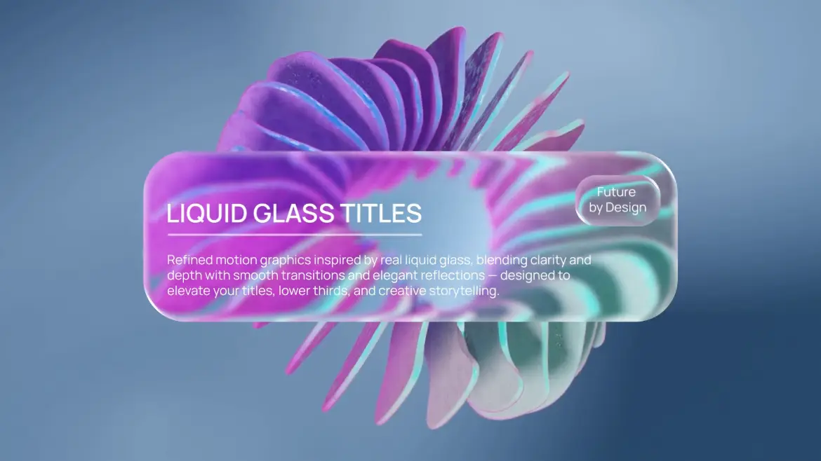 液态玻璃质感动态标题AE模板